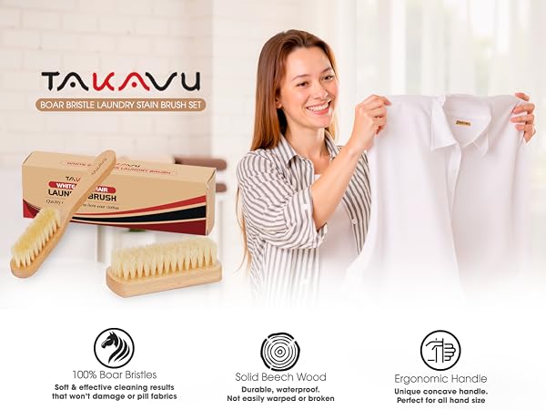 laundry brush set white boar