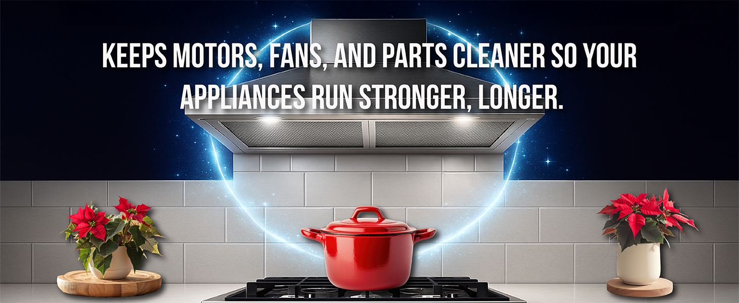 Range hood with filters and an aura ring around it