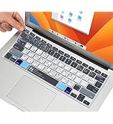 MacBook Shortcuts Keyboard Cover for Old MacBook Air 13 Inch A1466 A1369 2010-2017 & MacBook Pro ...
