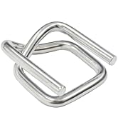 3/4" Heavy Duty Galvanized Wire Buckle for Woven Cord Strapping, Reusable Metal Wire Buckle for P...