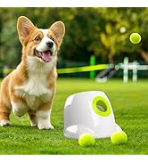 ALL FOR PAWS Automatic Dog Ball Launcher, Interactive Ball Thrower Dog Toys Includes 3pcs Tennis ...