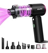 itutn Mini Car Vacuum Portable Cordless with LED Light, 15000PA Powerful Suction, 80W High Power,...