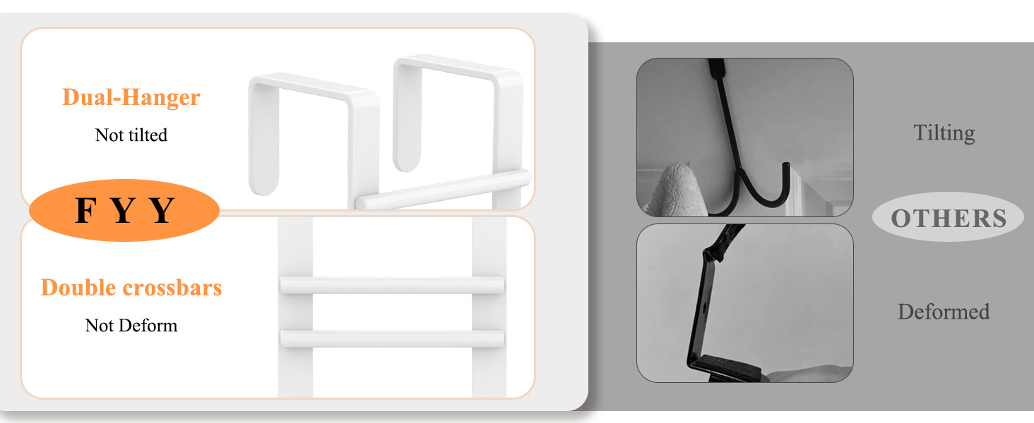 Over The Door Double Hanger Hooks