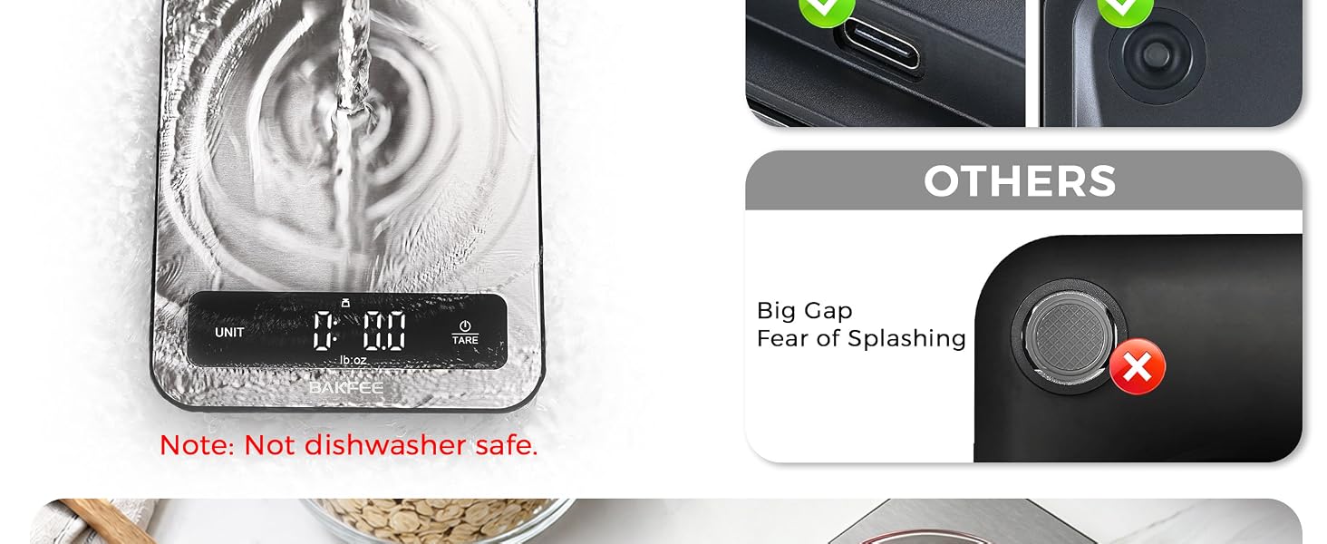 BakFee waterproof scale