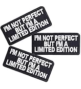 U-Sky Sew or Iron on Patches for Clothing, I am not Perfect but i am a Limited Edition Letter Pat...