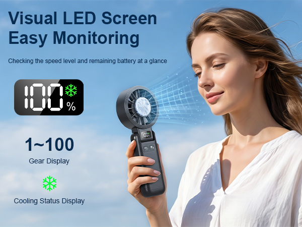 handheld fan with ice cooling