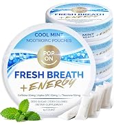 Pop On Nootropic Pouches — Nicotine-Free Caffeine Pouches — Energy Pouch with 50mg Caffeine, Alph...
