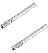 Rosojodg 2Pcs Silver Pencil Extenders Dual Head Pencil Extender for Artists Adjustable Metal Hand...