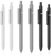 MIUTME 6Pcs Gel Pens, Retractable Gel Pens Quick Dry Ink Pens Fine Point Premium Smooth Writing P...