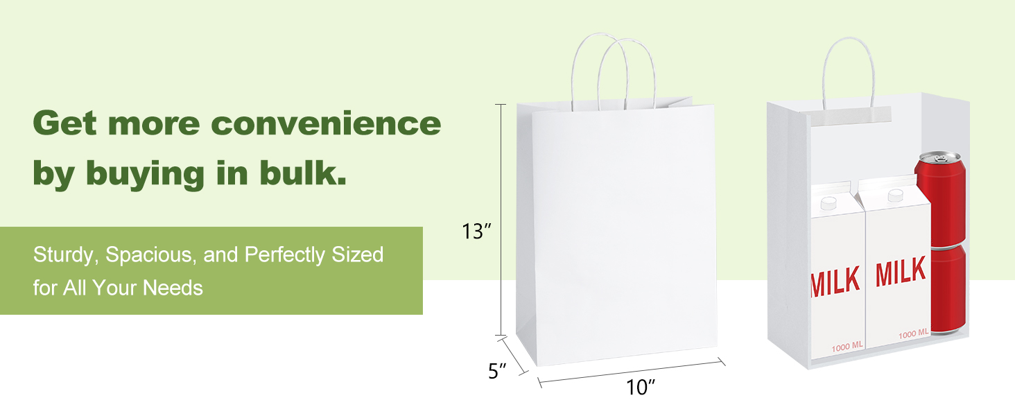 Large paper Bags white