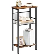 HOOBRO 15.7" Narrow Console Table for Small Space, 3 Tier Entryway Table with Adjustable Shelf, B...