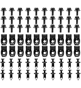 GOOACC 70PCS Engine Under Cover Splash Shield Guard Body Bolts Bumper Fender Liner Push Retainer ...