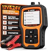 ANCEL BT410 12V 24V Car Battery Tester for Lead-Acid & Lithium Batteries, 100-2000 CCA Automotive...