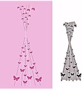 1Pc Butterfly Curtain Metal Cutting Dies,Bubble Spotty Line Cutting Die Cuts,DIY Scrapbooking Art...