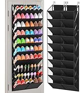 UVIAHOMI 20-30 Pairs Over the Door Shoe Organizer, Clear Pockets Hanging Shoe Storage for Closet,...