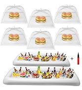 HBlife Inflatable Serving Bar & Mesh Food Cover Combo Set, Party Supplies for Buffet Food Drink O...