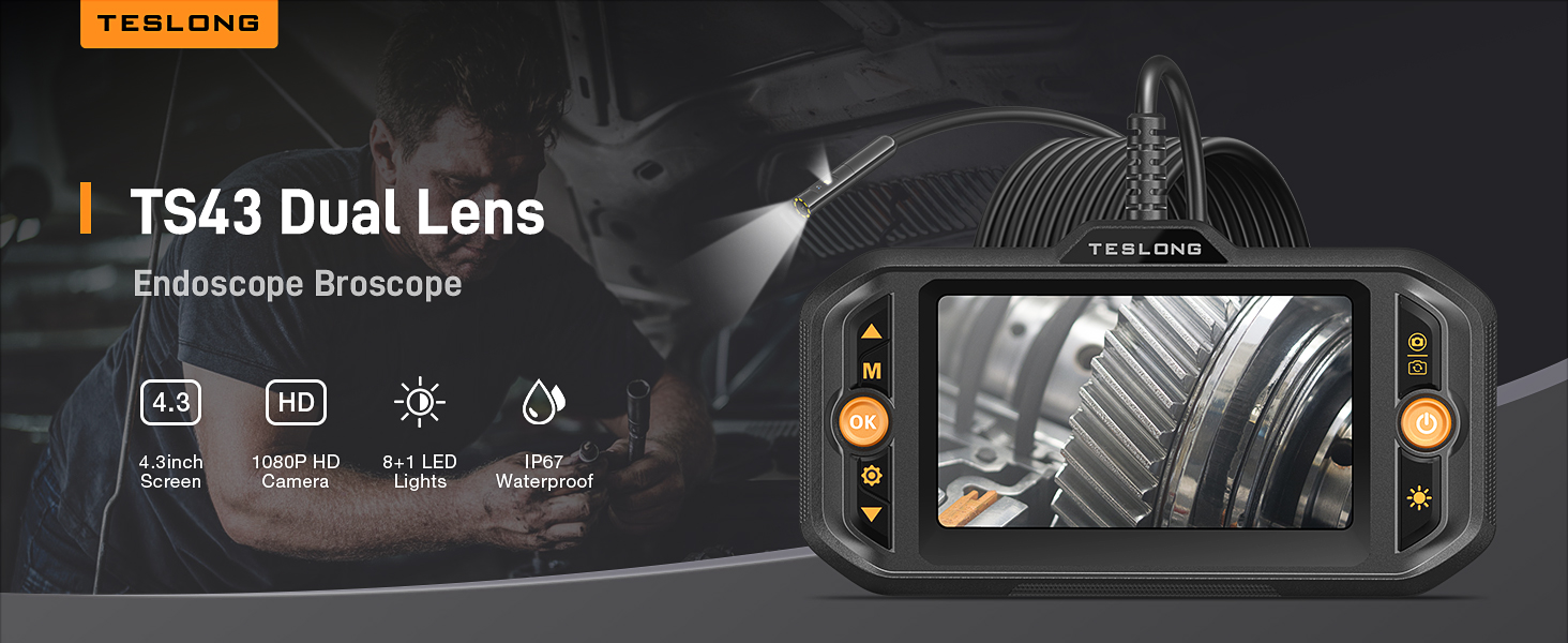 TS43 Dual Lens Borescope Endoscope