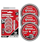 EZARC 1-1/2 Diamond Cutting Wheel, 1.5" x 1/8" Tile Cutting Wheel Durable 4-Pack, Rotary Tool Cut...