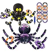 Max Fun Halloween Ring Toss Game Inflatable Spiders Set 2Pack for Kids Carnival School Halloween ...