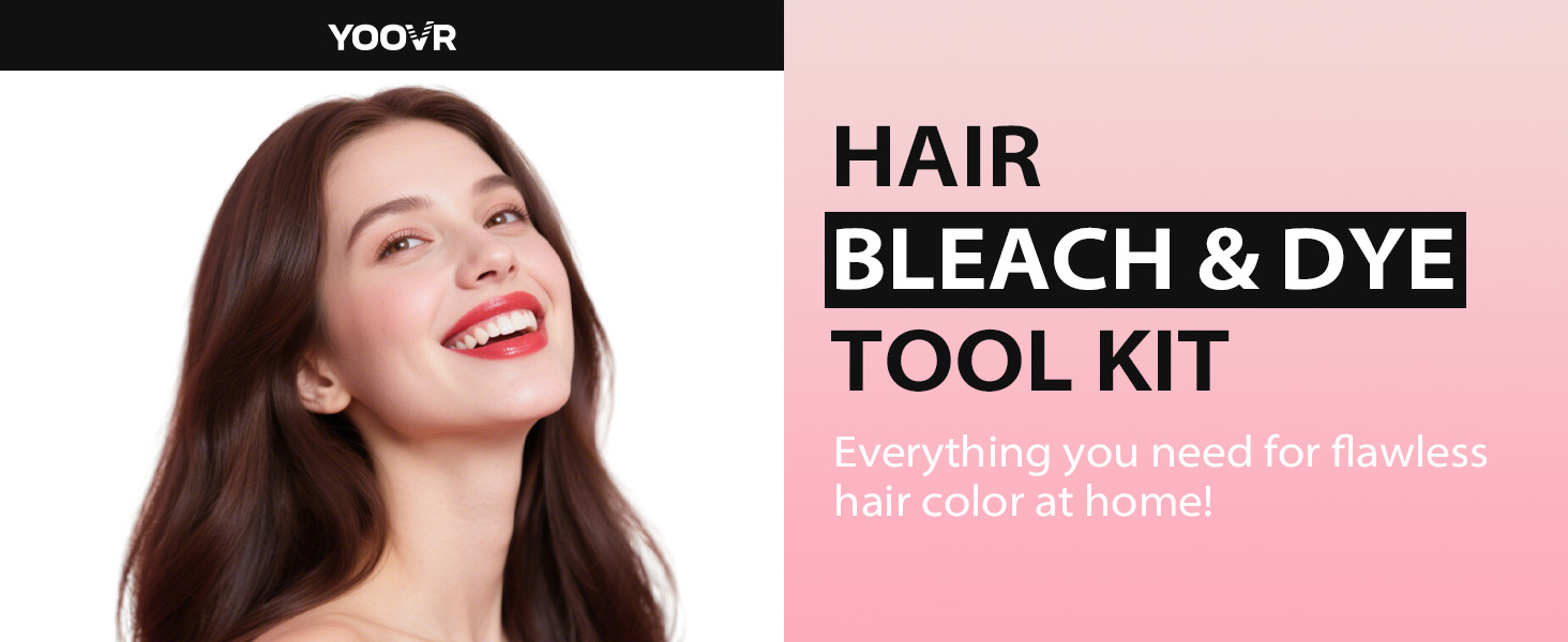 hair bleach dye kit set salon tools supplies essentials bowls comb brushes color women hairstylist
