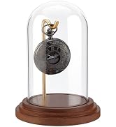 PH PandaHall Pocket Watch Glass Display Dome with Hook 5.7"x4" Watch Display Jar Decorative Watch...