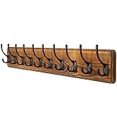 Dseap Coat Rack Wall Mounted: 10 Hooks, 38-1/4" Long, Heavy Duty Wooden Wall Coat Hanger Coat Hoo...