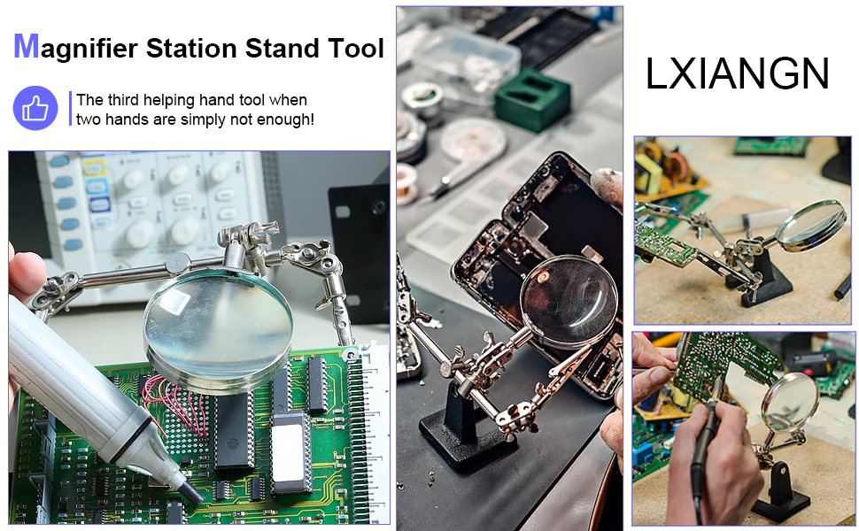 soldering station with magnifier