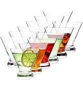 YARYOUNG Martini Glasses Set of 12, 8Oz Stemless Martini Cocktail Glasses, Modern Cocktail Glasse...