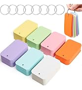 Koogel 1,500PCS Multicolor Index Paper with Binding Rings, 7 Colors 2.2 x 3.5 Inches Blank Easy F...