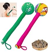OnVisit 2PCS Long Size Manual Lymphatic Drainage Massage Hammer for Body, Back Massage Hammer Tai...