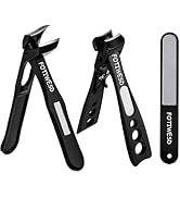 Nail Clippers for Seniors, Wide Jaw Fingernail Clippers and Angled Head Toenail Clippers for Thic...