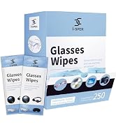 250 Count Lens Wipes for Eyeglasses, Pre-Moistened Individual Wrapped Glasses Wipes Lens Cleaner,...