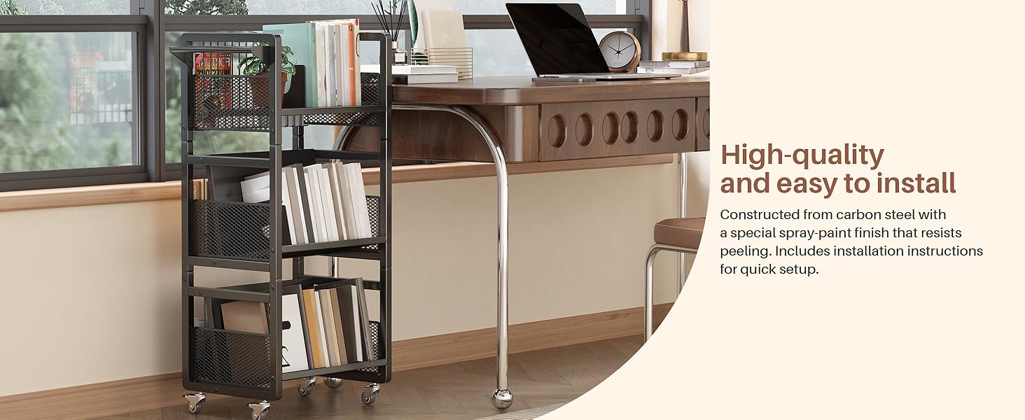 rolling cart library shelves classroom storage