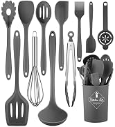Kitchen Utensils Set-12 Pieces Silicone Cooking Utensils Set (Dishwasher Safe) 392°F Heat Resista...