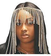 YAEISM Rhinestone Head Chain Long Tassel Gold Headpieces Vintage 1920s Hair Chains Flapper Hair A...