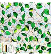 Kromapolis Window Privacy Film Decorative Stained Glass Tint for Home Decor, UV Blocking Heat Con...
