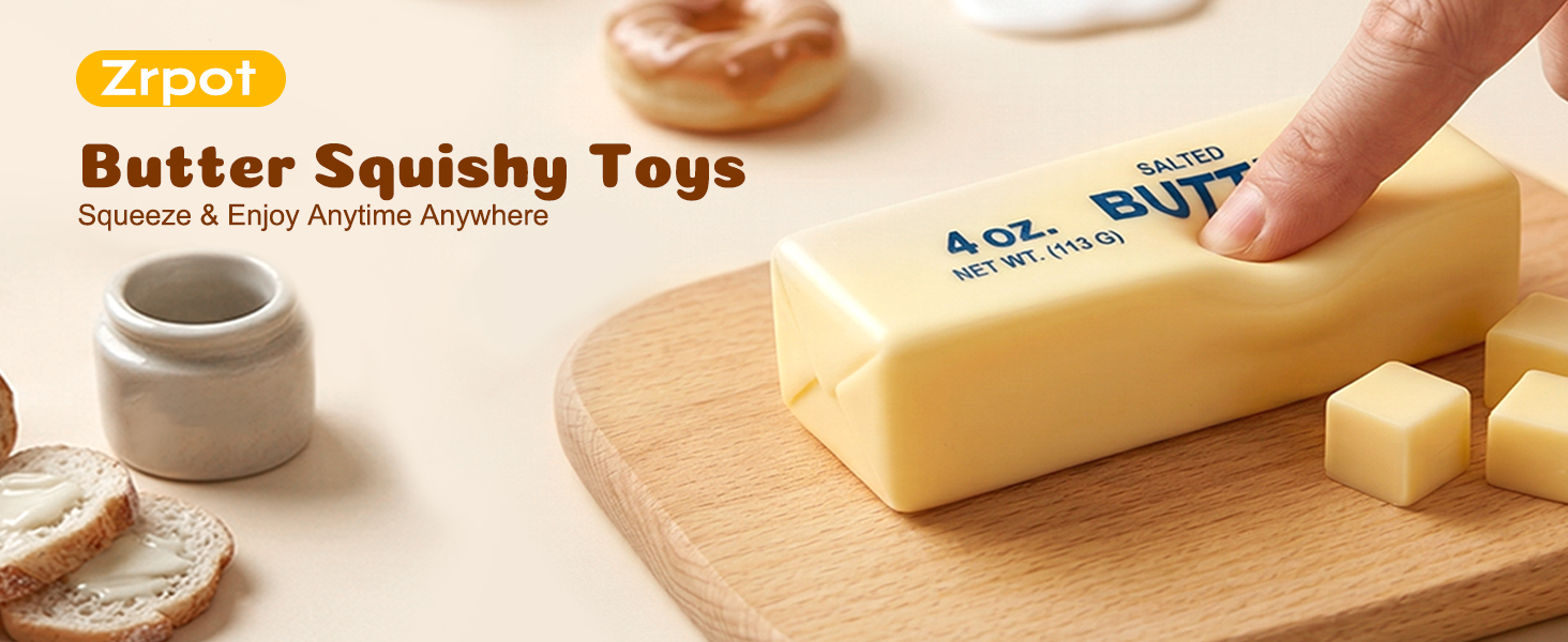 Butter Squishy, Slow Rising Squishy, Stress Relief Sensory Toys Squeeze Toy Soft Creative Gift