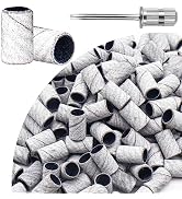 240 Grit Sanding Bands for Nail Drill 100Pcs, Extra Fine Sanding Bands for Nail for Natural Nails...