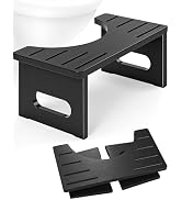 Foldable Toilet Stool, 7.5 Inches Bamboo Toilet Stool Squat for Adults, Collapsible Poop Stool fo...