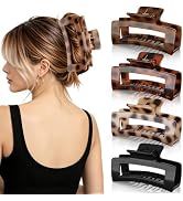 Oeusnael 5 Inche Extra Large Hair Clips for Women Girls - 4 PCS Xl Jumbo Banana Claw Clips for Th...