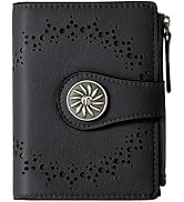 Tipmile Small Wallet for Women Bifold RFID Blocking Card Holder Leather Wallets with Zipper Coin ...