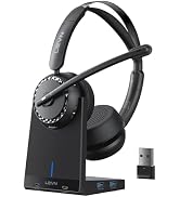 LEVN Wireless Headset, Bluetooth Headset with Noise Canceling Microphone, Wireless Headset for Wo...