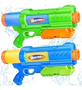 Super Water Gun for Kids Adults: 2 Pack - 1200CC Water Toy Gun Squirt Blaster Soaker Long Range H...