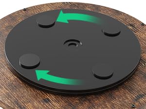 360° rotation tabletop trays refrigerator wood carbonized kitchen cabinet non-skid anti slip stable
