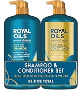 Head & Shoulders Royal Oils Anti Dandruff Shampoo and Conditioner Set for Curly Hair, Moisture Re...