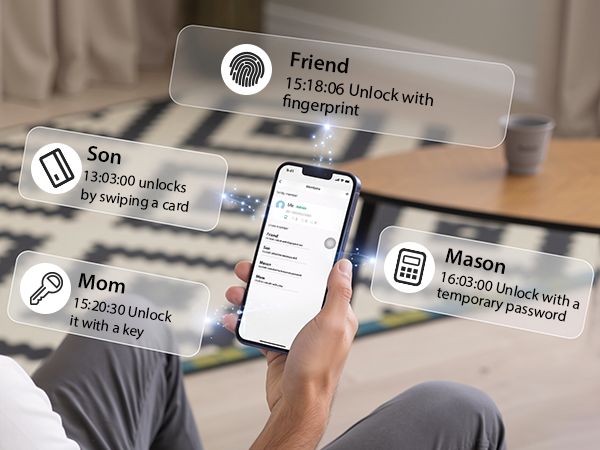 Lock event history with app