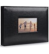 Fabmaker Photo Album with Memo Area, Premium Leather Cover Photo Album with 300 Vertical and Hori...