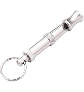 Zhuluck Silver Adjustable Ultrasonic Dog Whistle,Portable Whistle Pet Whistle Supersonic Whistle ...