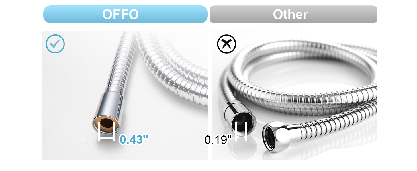 large bore shower hose