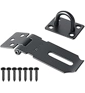 Alise Door Hasp Latch Lock,3 Inch SUS 304 Stainless Steel Safety Packlock Clasp Hasp Lock Latch w...